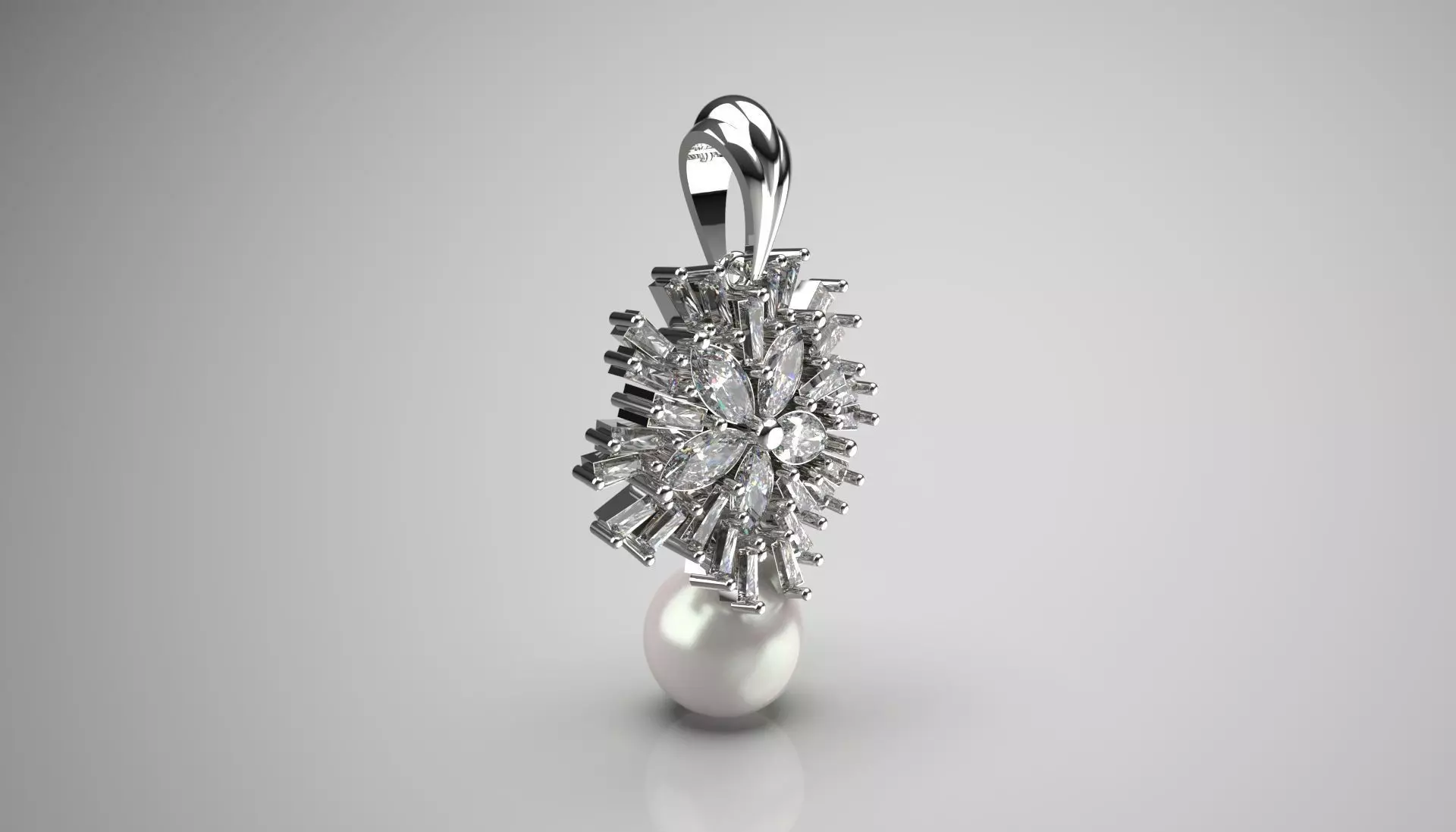 bride pearl jewelry pendant pp0038 3D print model