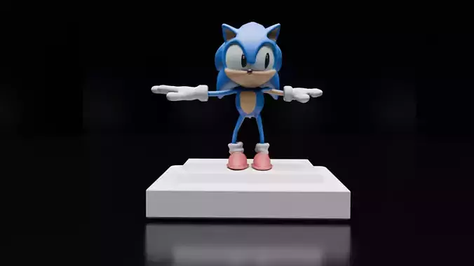 Sonic Fan Art 3D Print