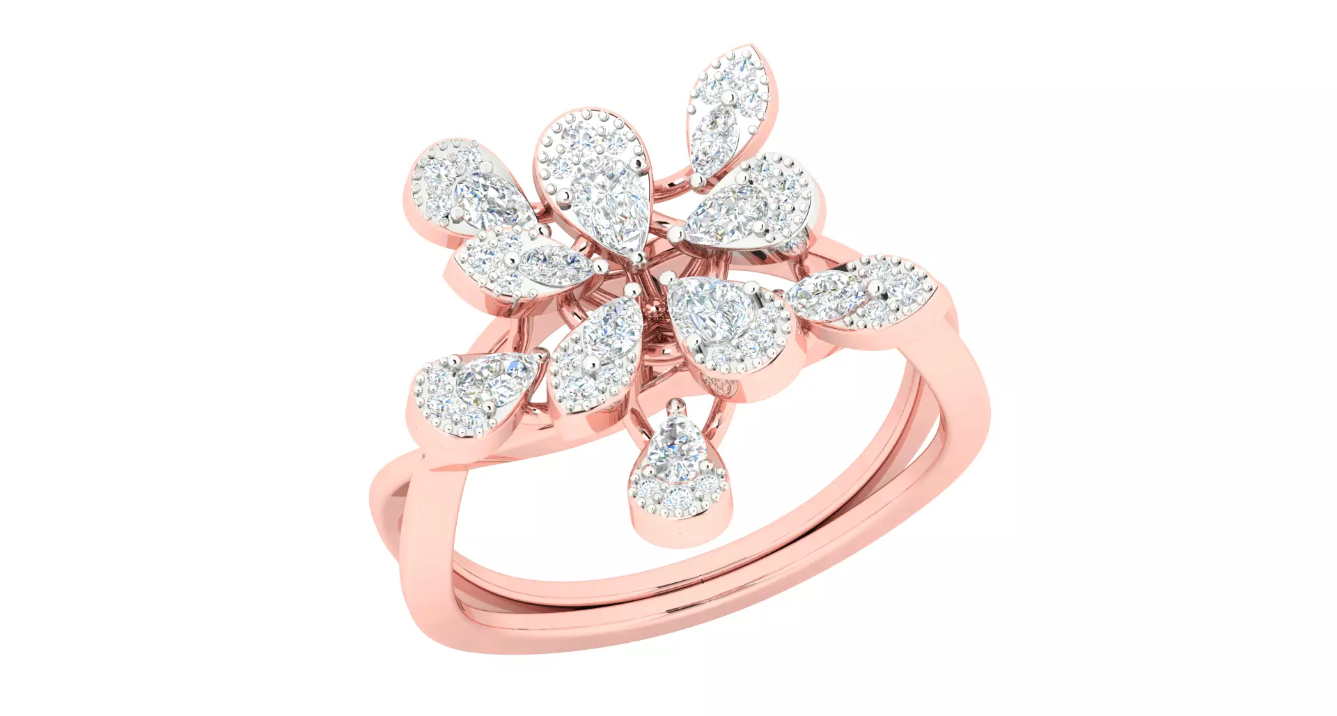 Women Ring Render 3dm STL OBJ FBX Details 3D print model