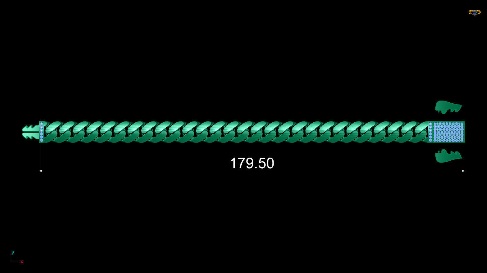 Cuban Chain 9mm 3D print model_7