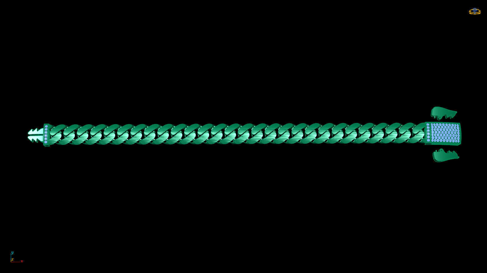 Cuban Chain 9mm 3D print model_5