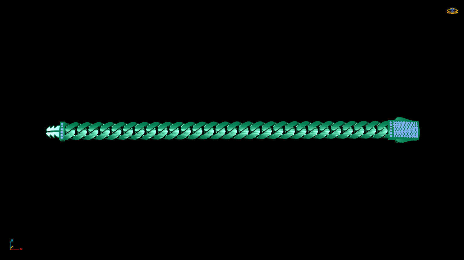 Cuban Chain 9mm 3D print model_4