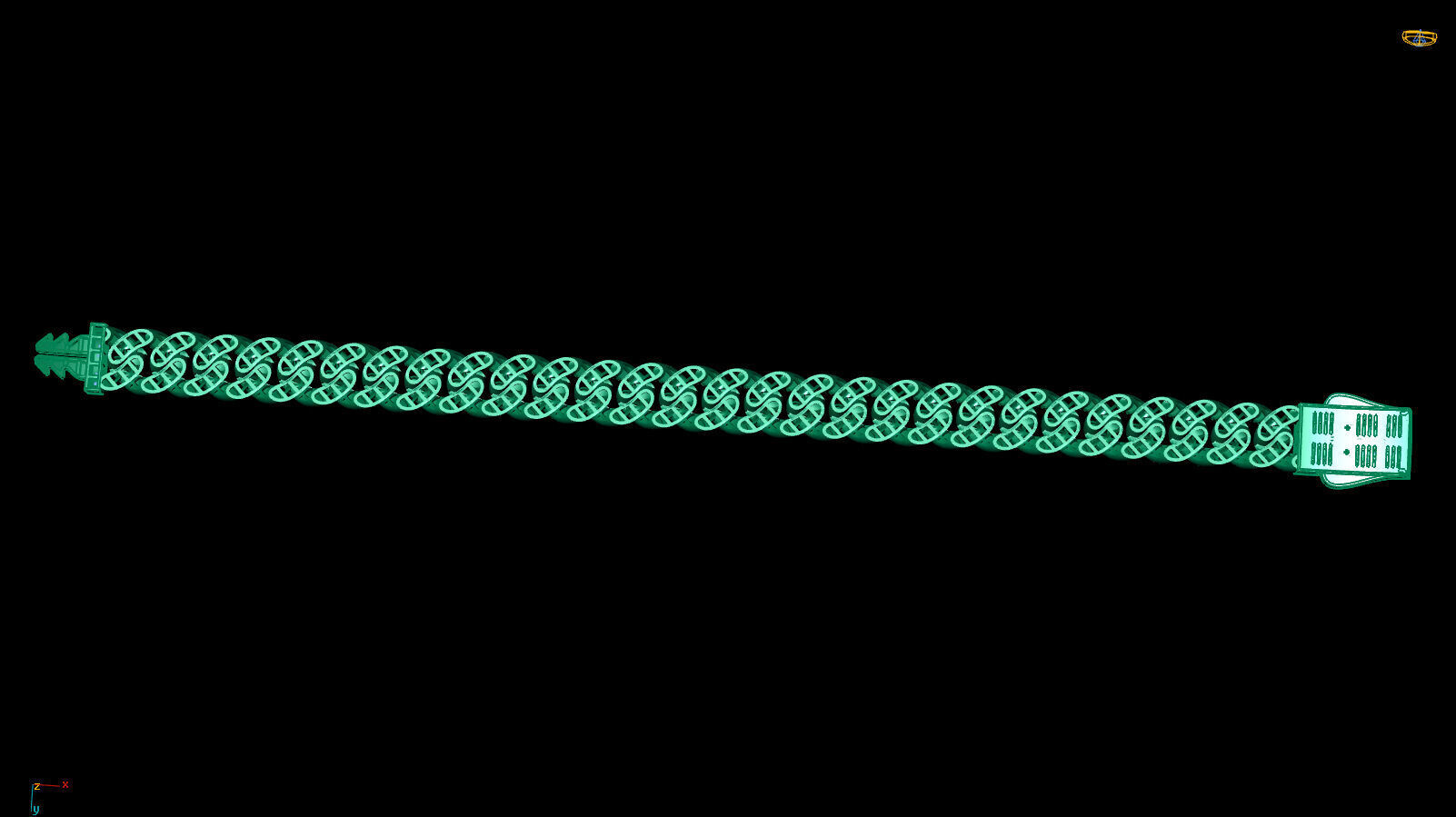 Cuban Chain 9mm 3D print model_10