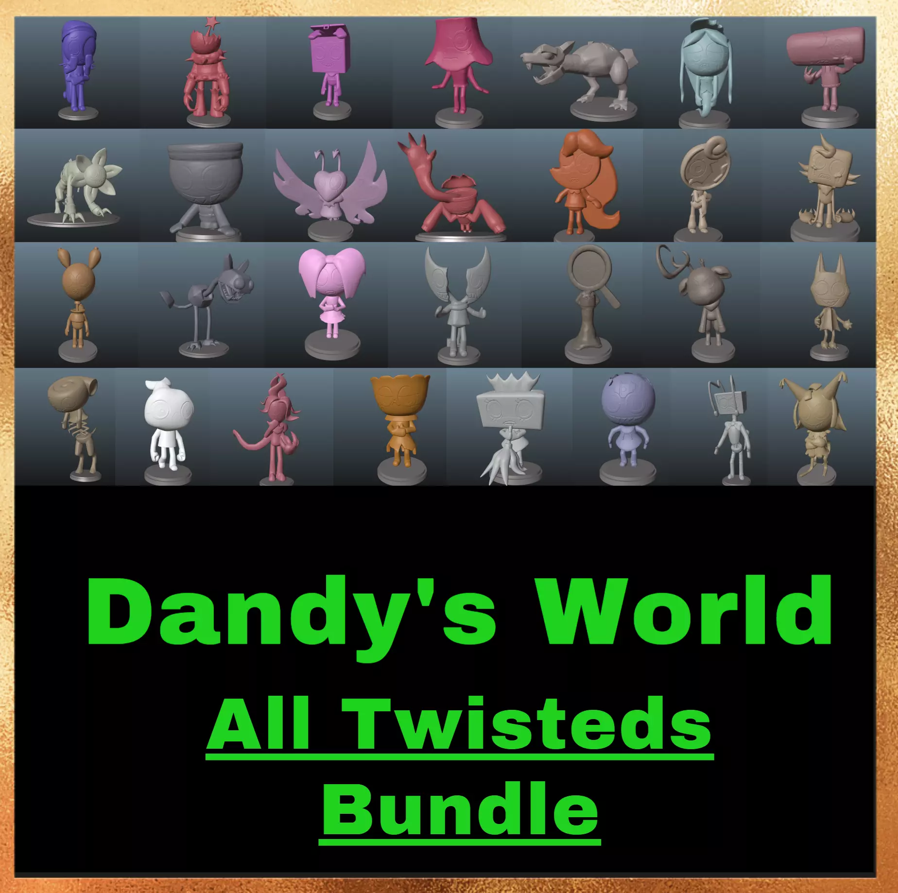 Dandy World Twisteds Bundle 3D print model_0