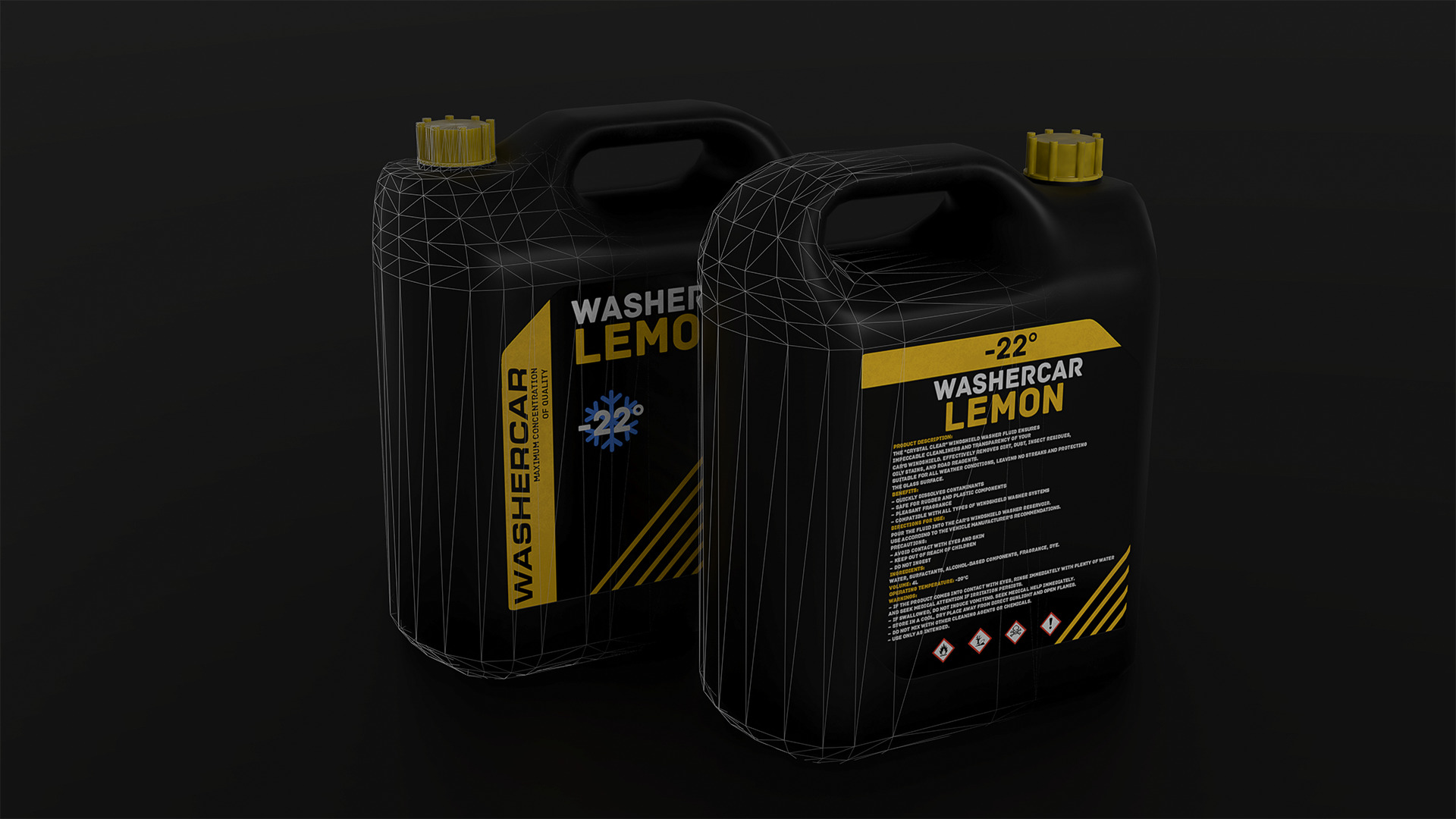 Washer fluid Low-poly 3D model_3