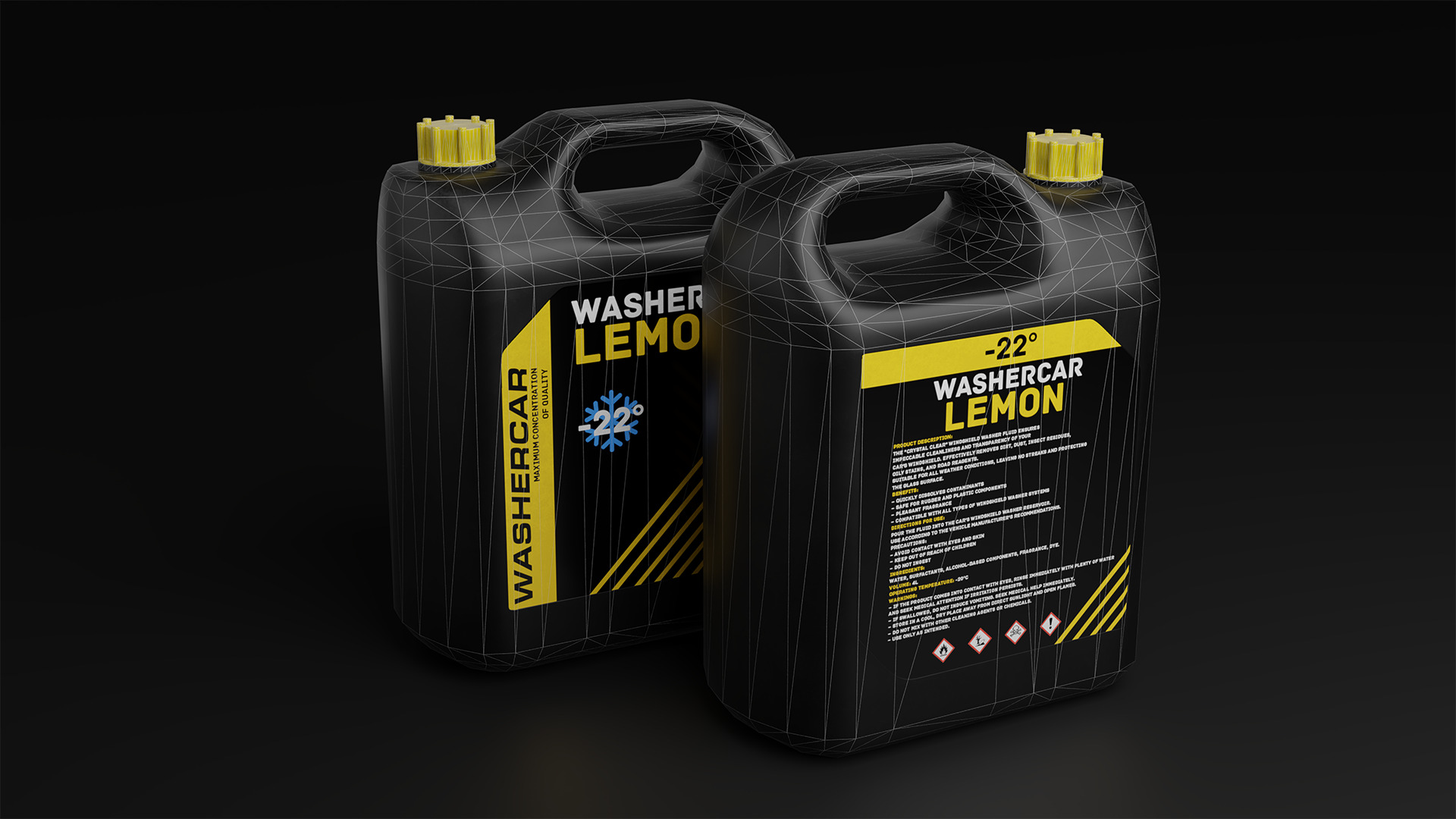 Washer fluid Low-poly 3D model_2