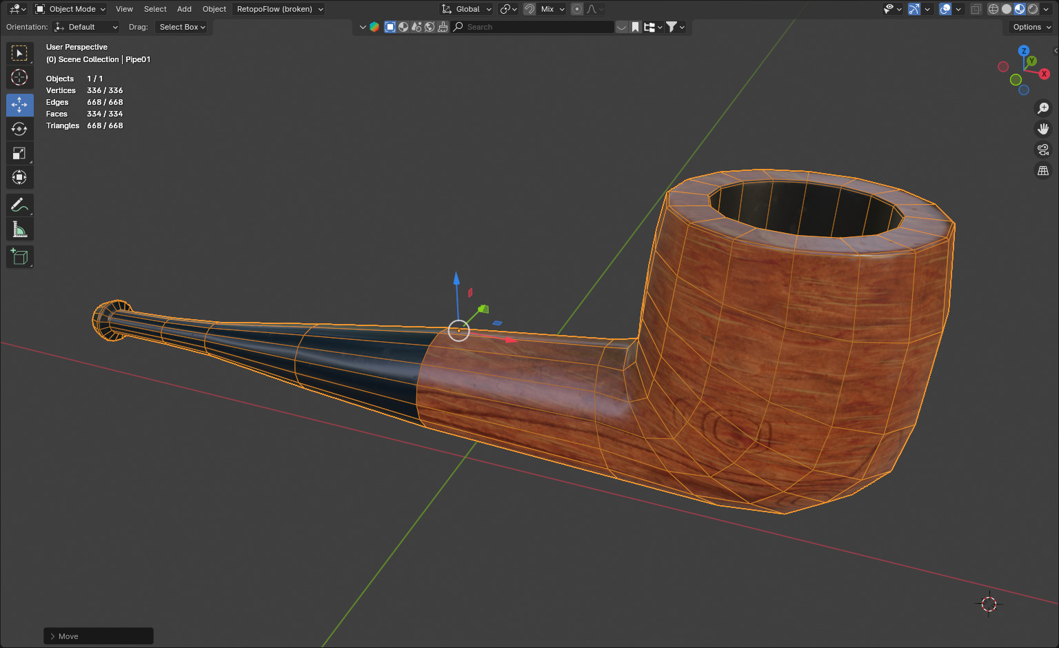 Smoking pipe low poly Free low-poly 3D model_4
