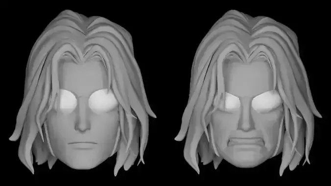 LONG HAIR INVINCIBLE HEAD SCULPT 3D print model