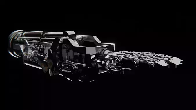 Humanic robot arm fully rigged for Blender