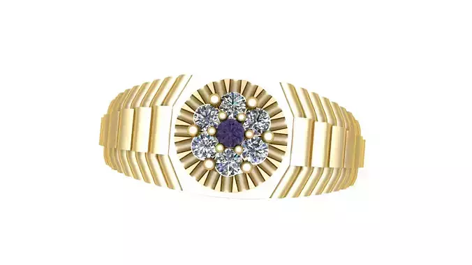 GOLD MOTIF RING 3D PRINTABLE MODEL 3D print model