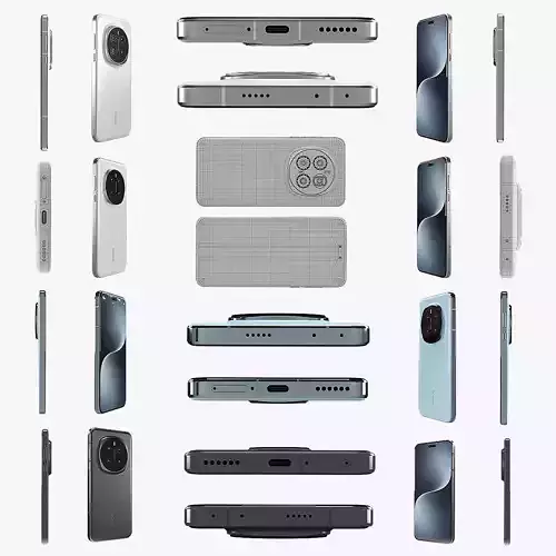 Honor Magic7 Pro All Colors 3D Model Collection