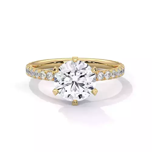 solitaire ring with detail images and 360 render videos 96