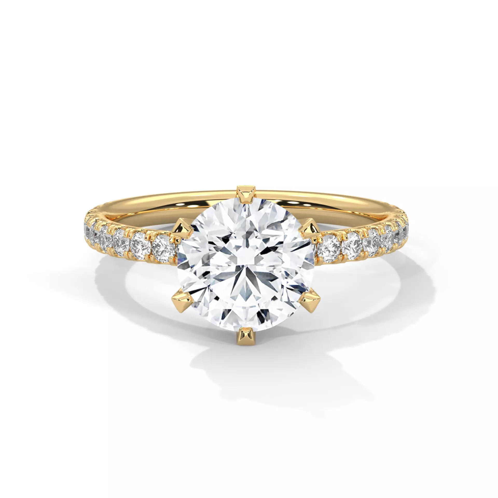 solitaire ring with detail images and 360 render videos 96 3D print model