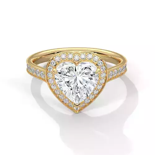 solitaire ring with detail images and 360 render videos 91