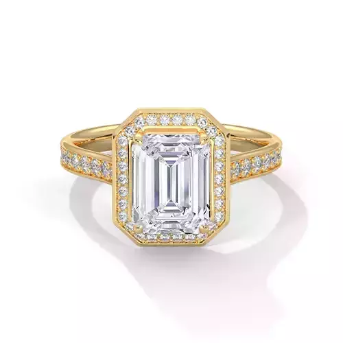 solitaire ring with detail images and 360 render videos 90
