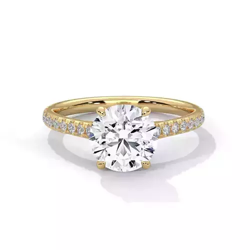 solitaire ring with detail images and 360 render videos 78