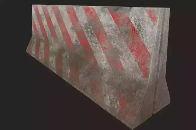 Damaged Concrete Block - Game Ready PBR Asset