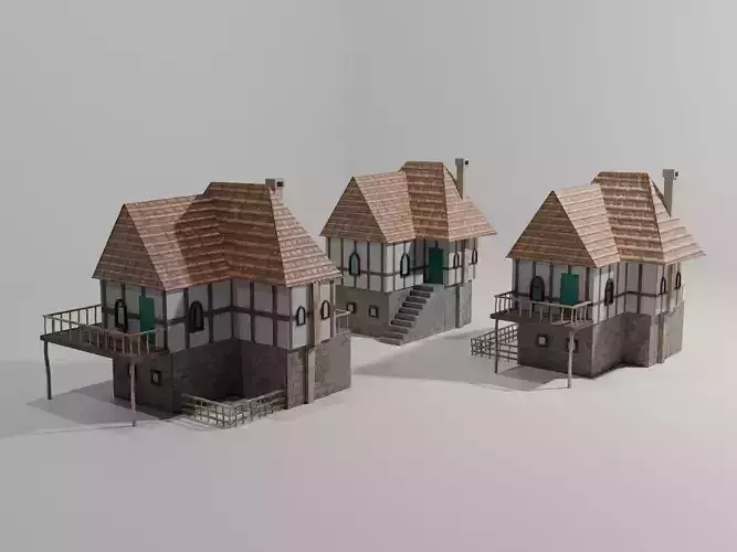 3 European style rural houses