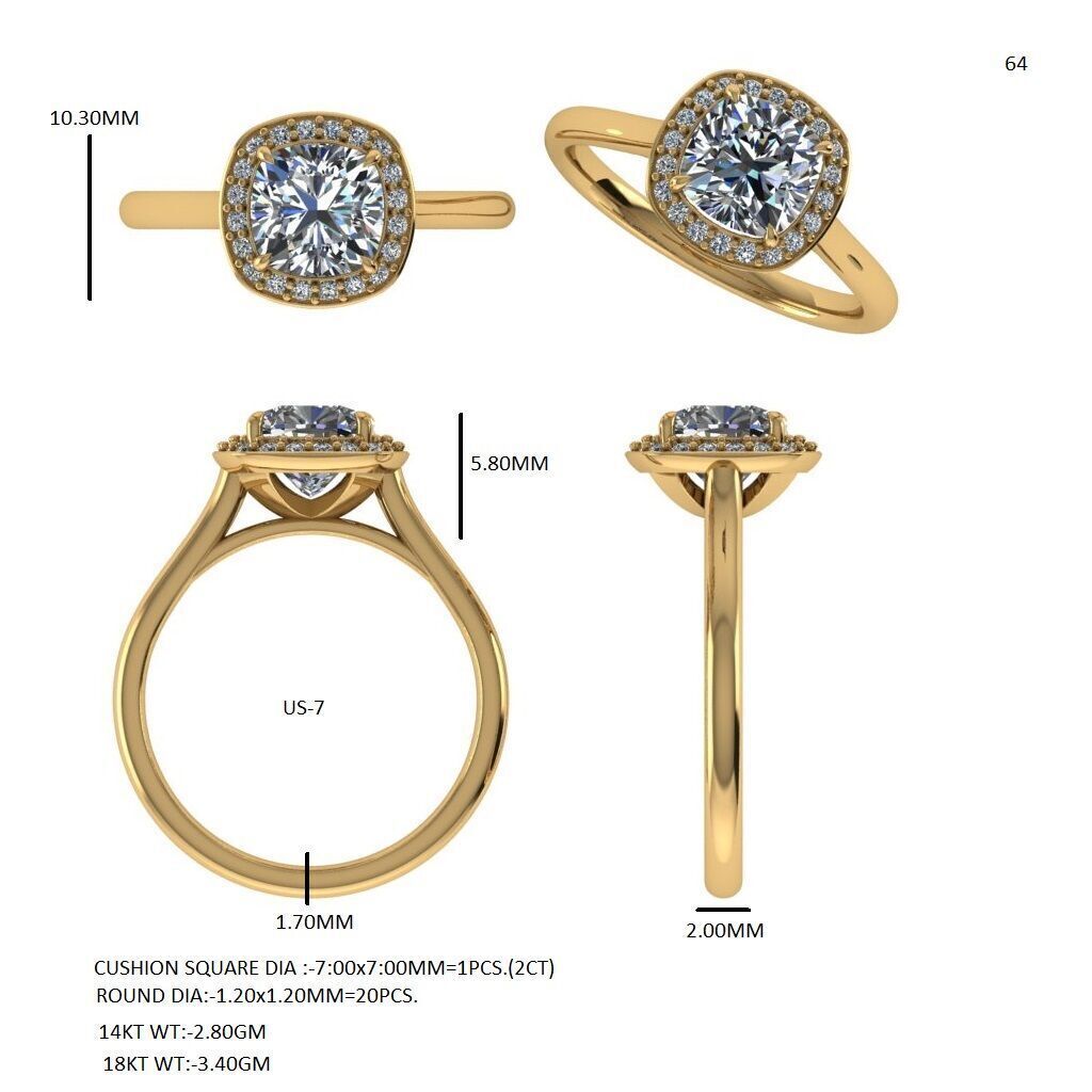 solitaire ring with detail images and 360 render videos 63 3D print model_9