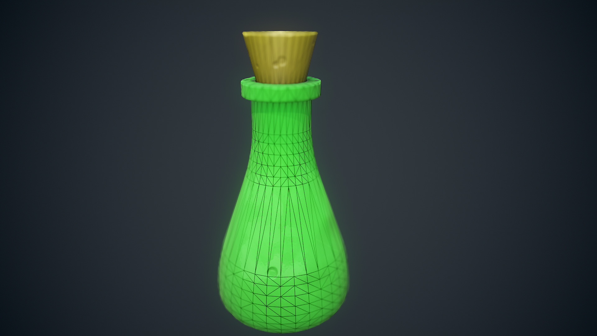 Stylized Bottle Free low-poly 3D model_9