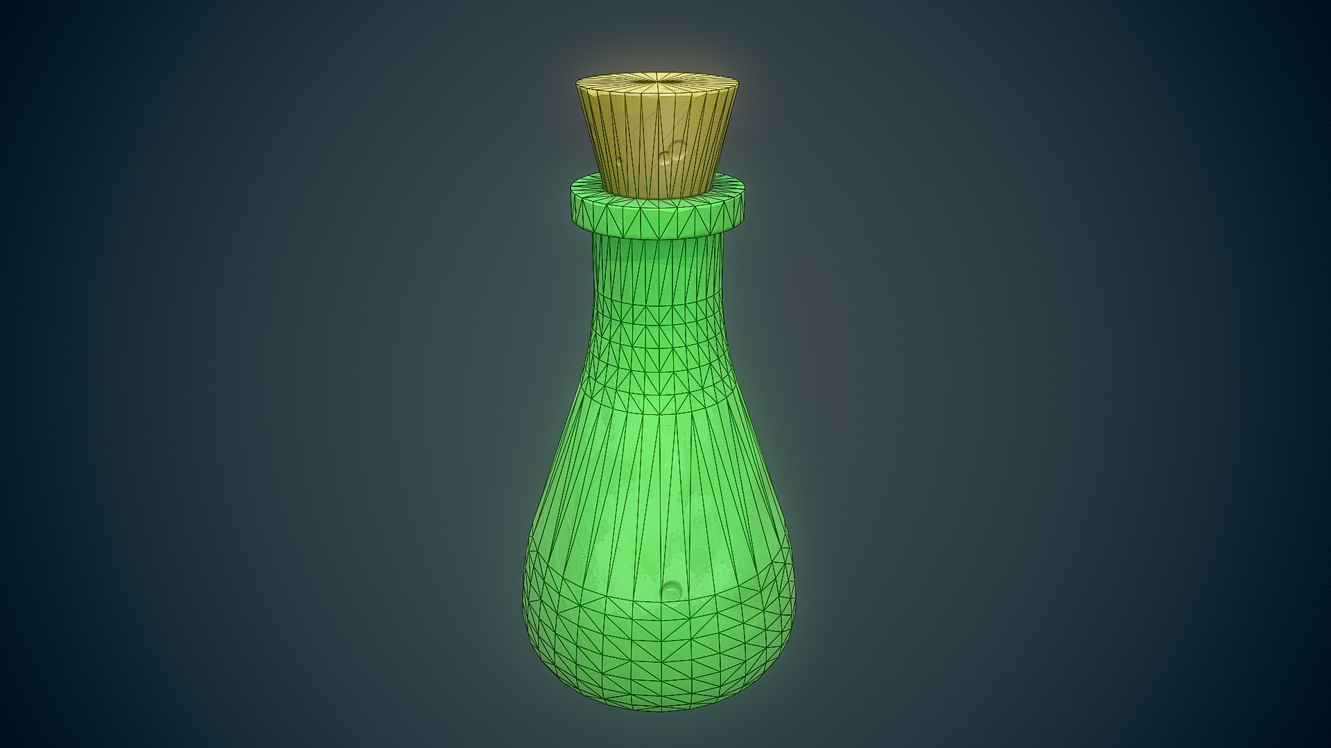 Stylized Bottle Free low-poly 3D model_14