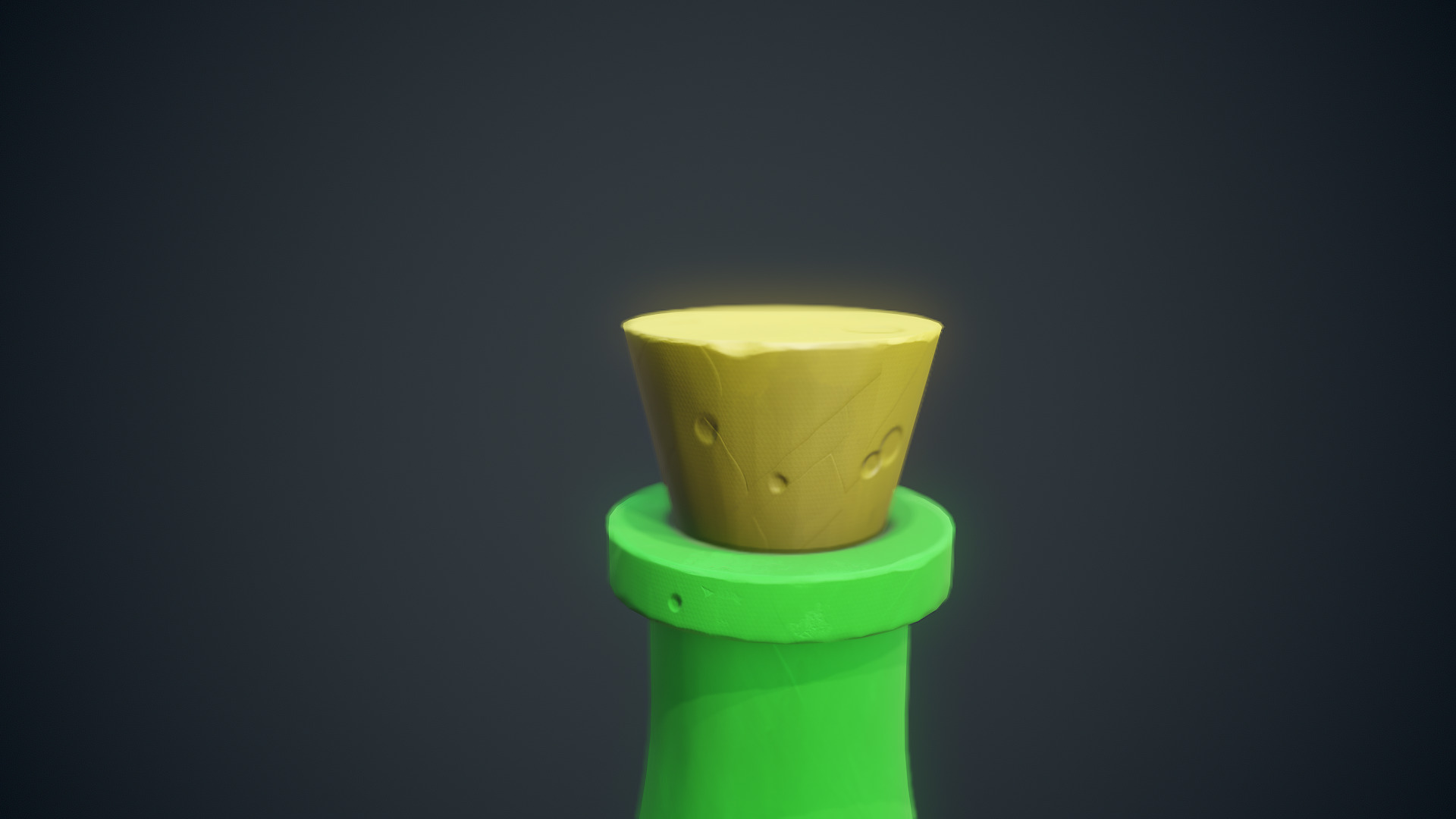 Stylized Bottle Free low-poly 3D model_2