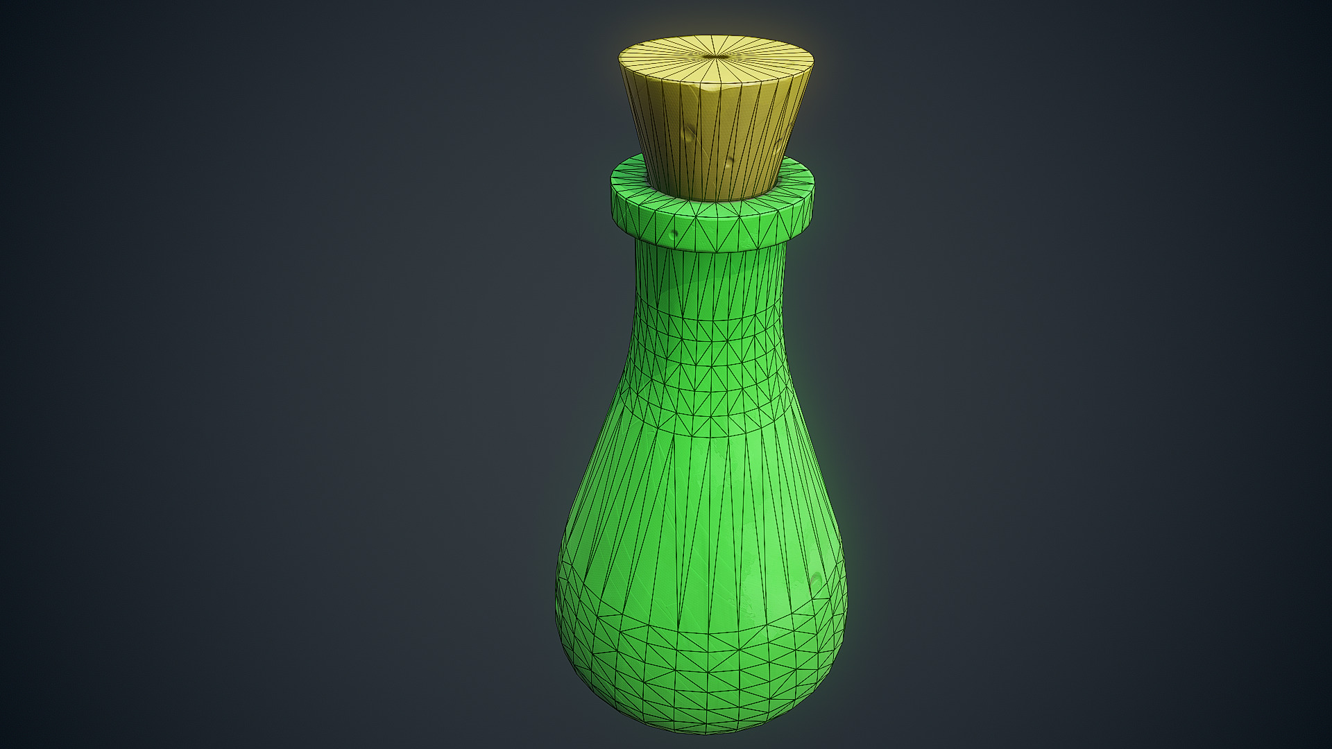 Stylized Bottle Free low-poly 3D model_13
