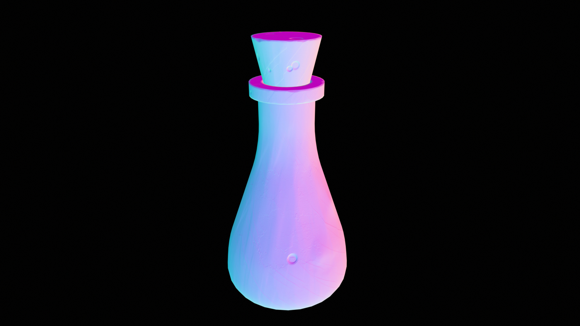 Stylized Bottle Free low-poly 3D model_7