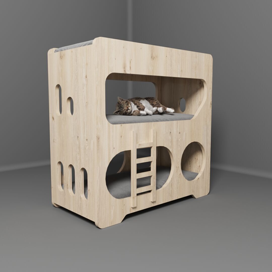 Cat House 3D model_1