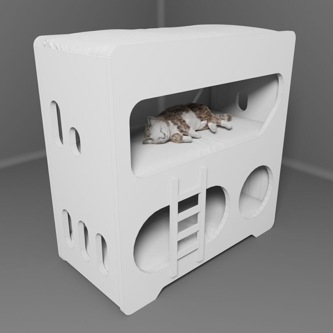 Cat House 3D model_7