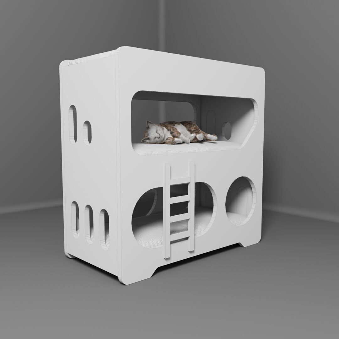 Cat House 3D model_5