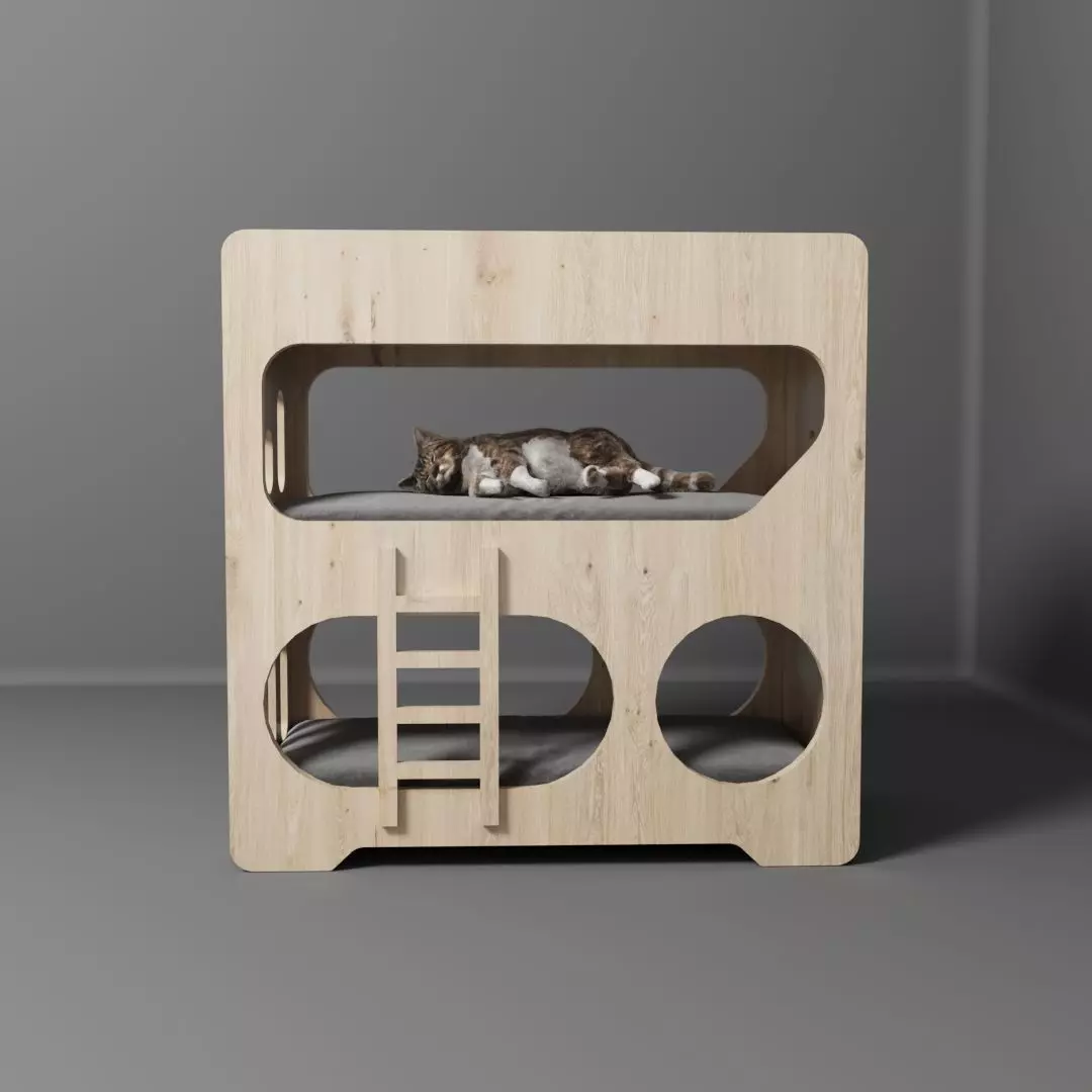 Cat House 3D model_0