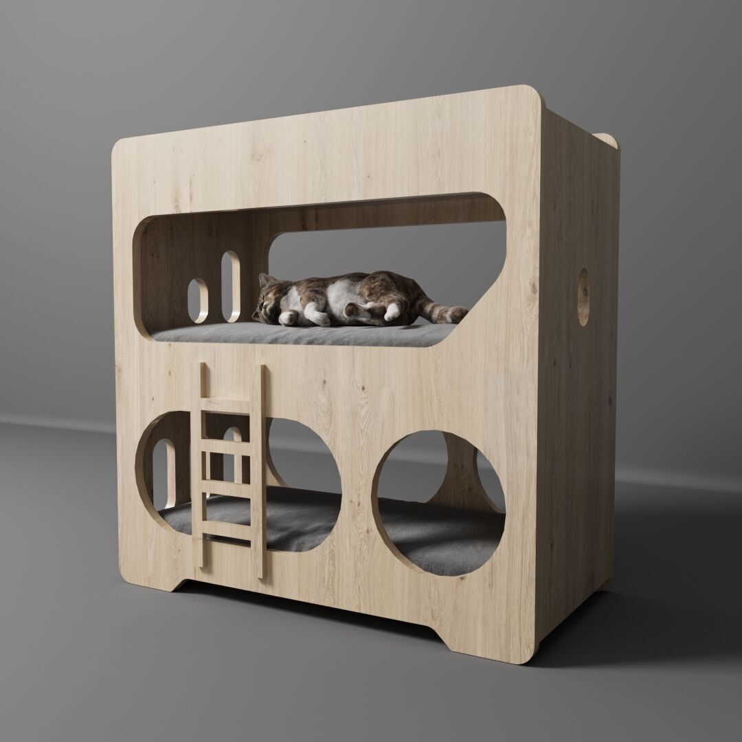 Cat House 3D model_2