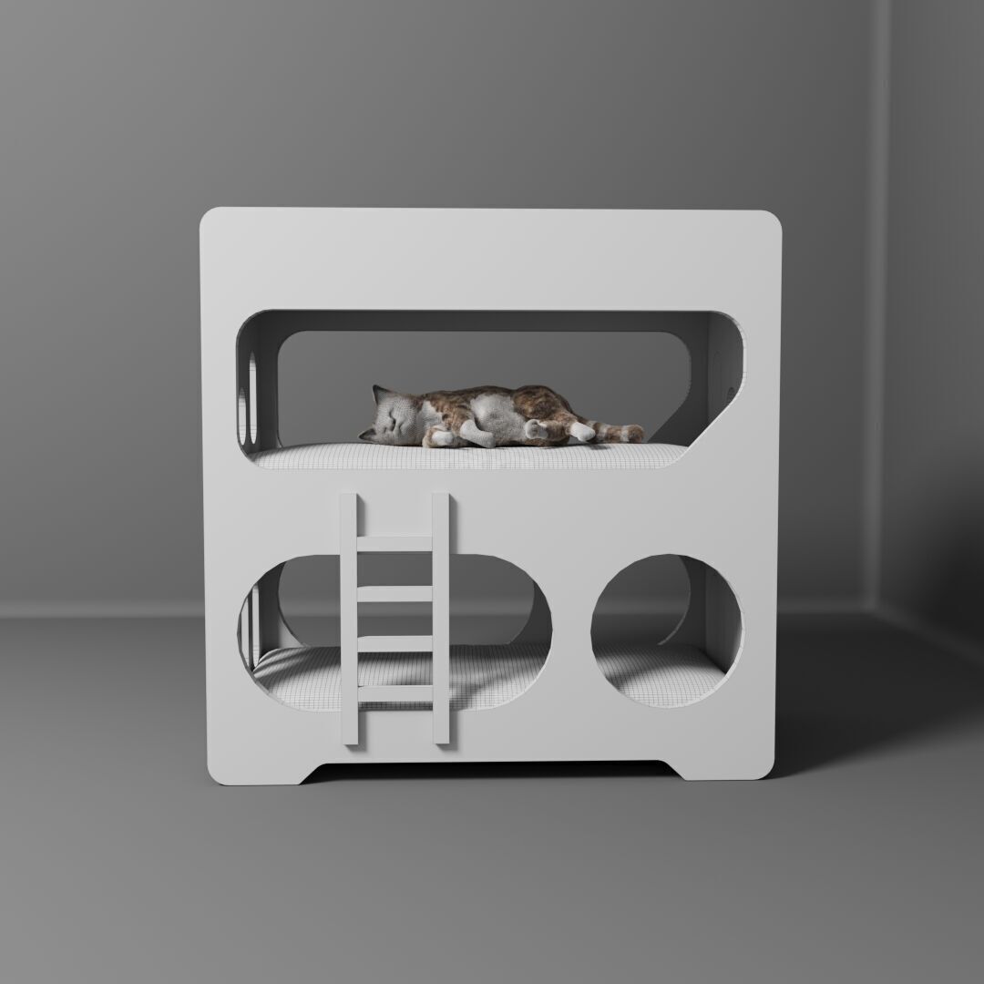 Cat House 3D model_4
