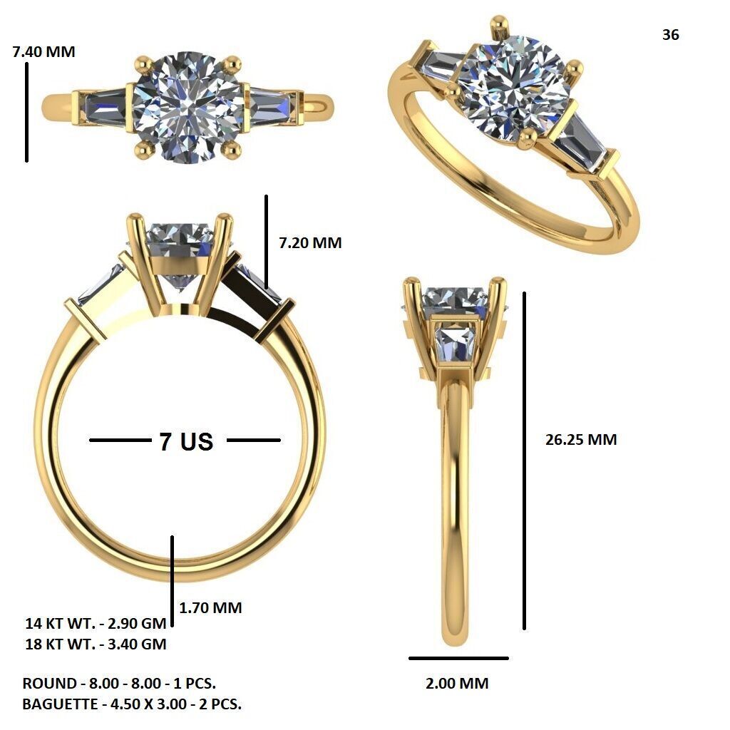 solitaire ring with detail images and 360 render videos 36 3D print model_9