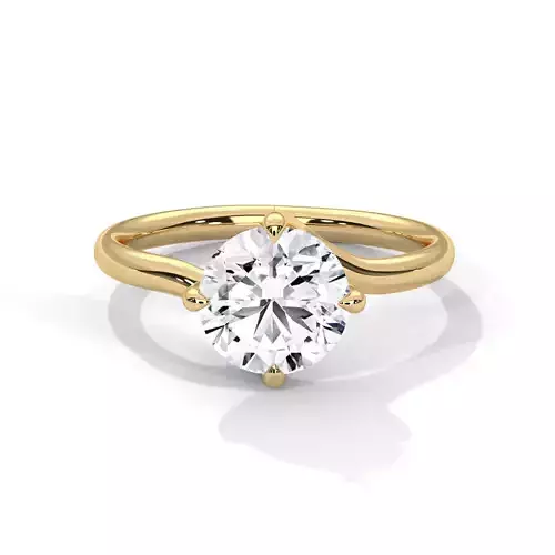 solitaire ring with detail images and 360 render video 2 3D print model