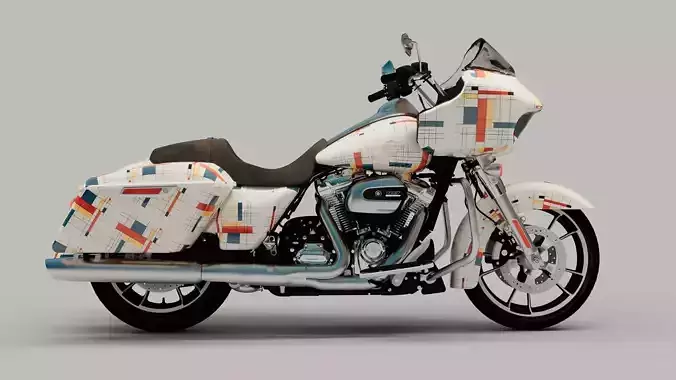 Harley Davidson Road Glide De Stijl Style Body Painting