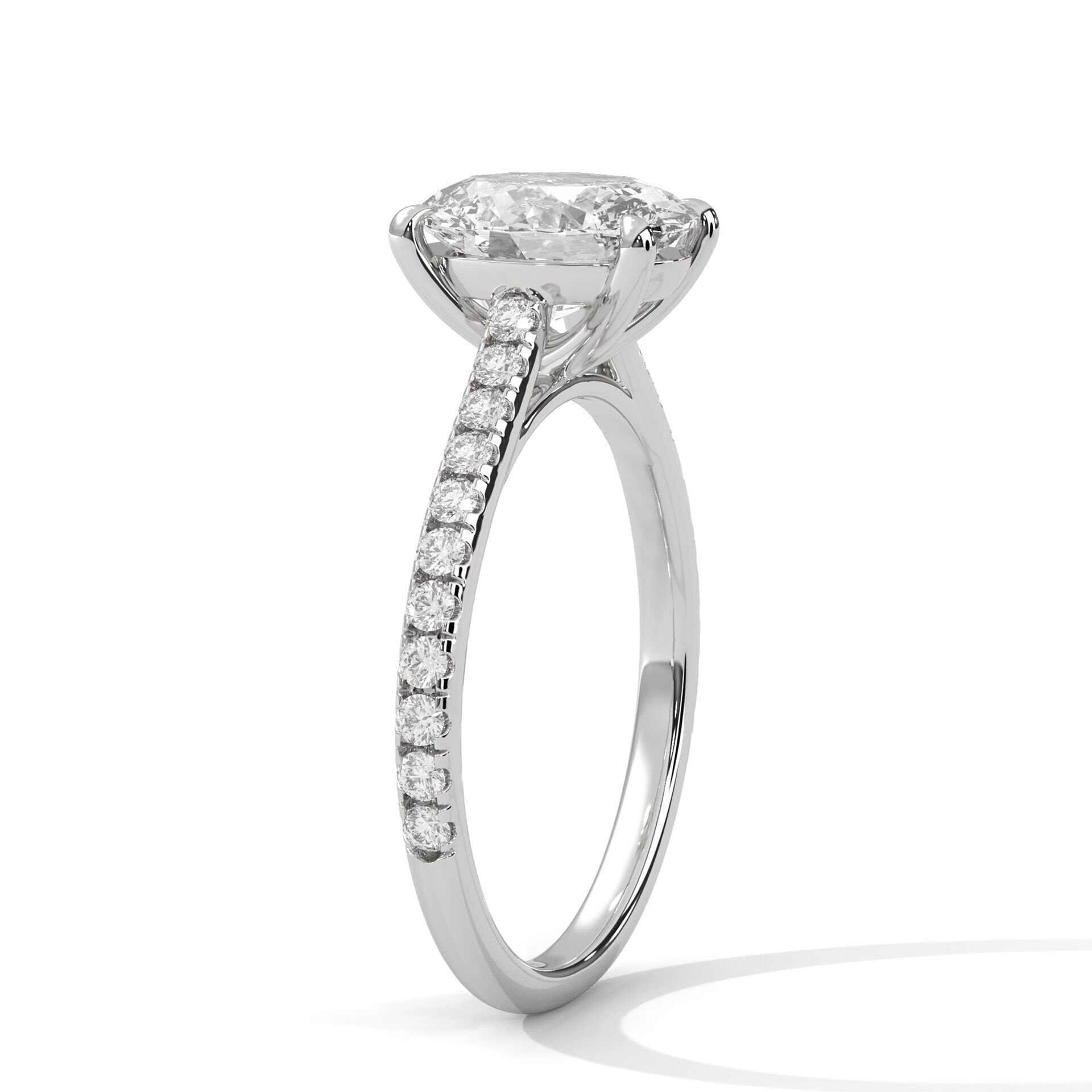 solitaire wedding ring with detail images and 360 render videos 3D print model_8