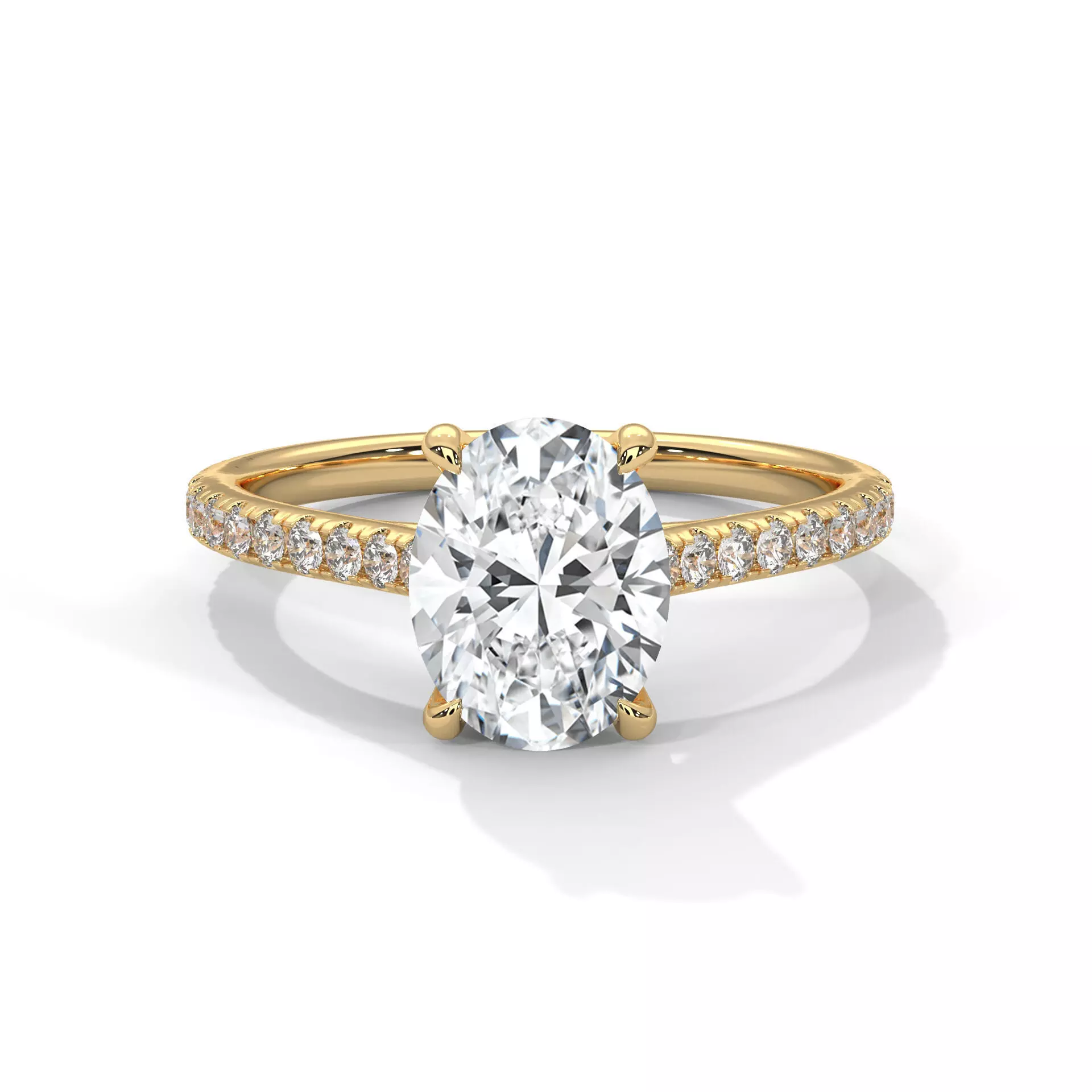 solitaire wedding ring with detail images and 360 render videos 3D print model_0