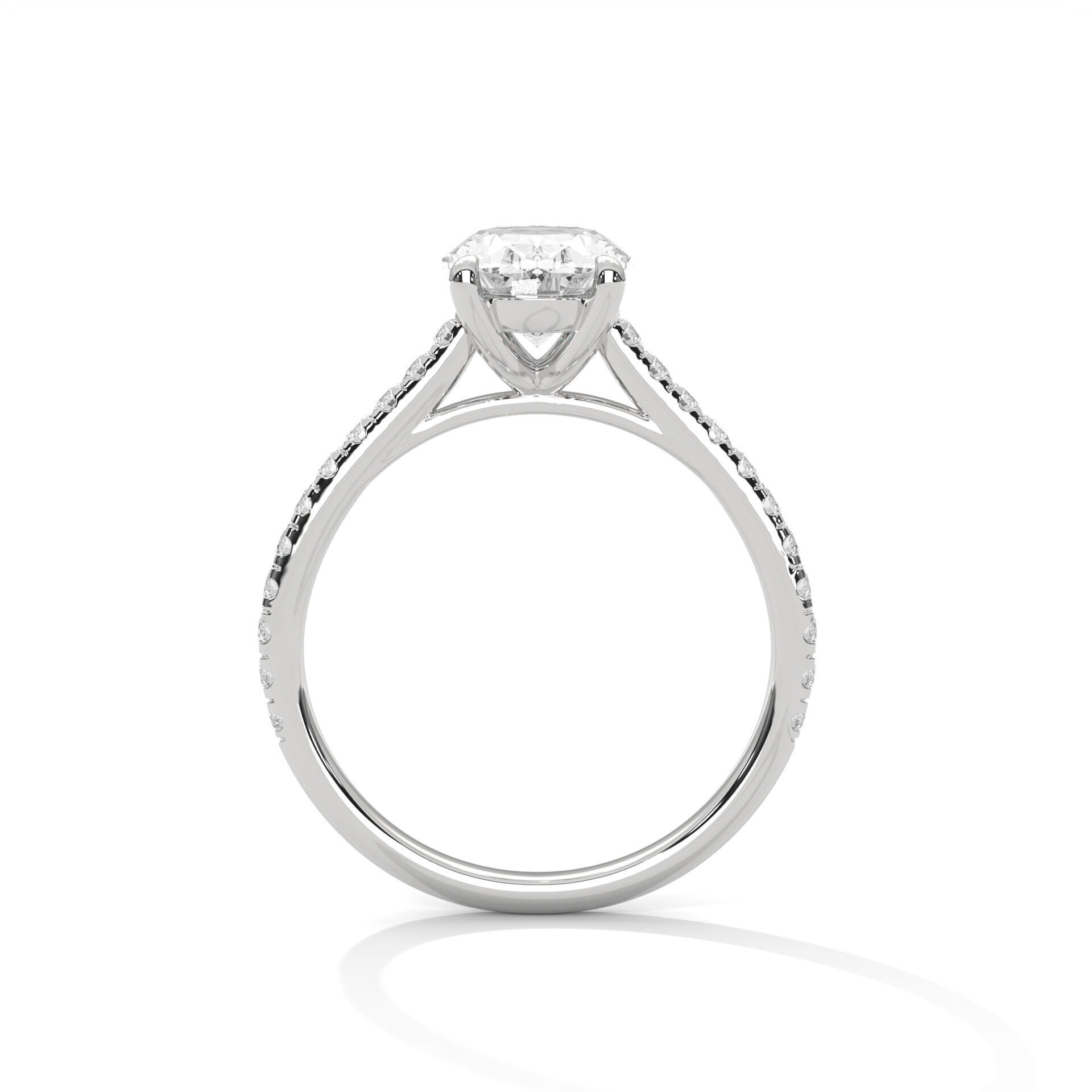 solitaire wedding ring with detail images and 360 render videos 3D print model_5