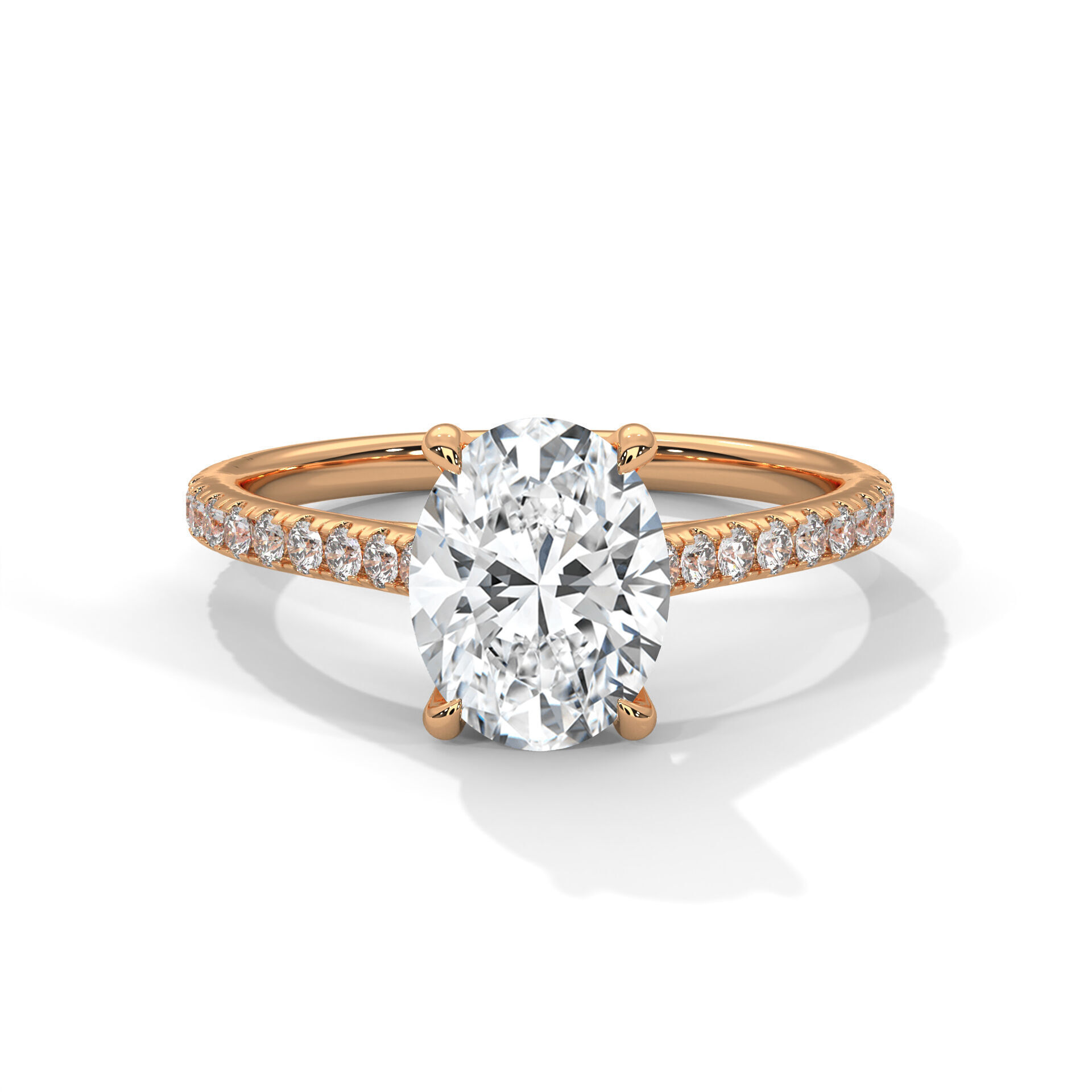 solitaire wedding ring with detail images and 360 render videos 3D print model_1