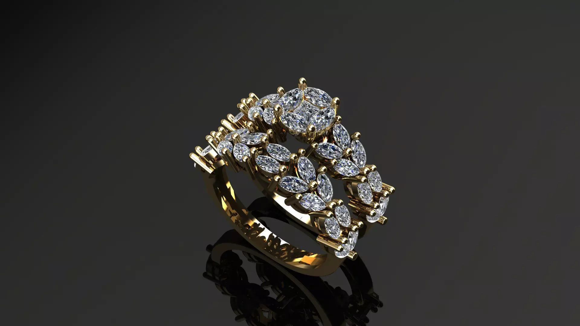 marquise rings Free 3D print model