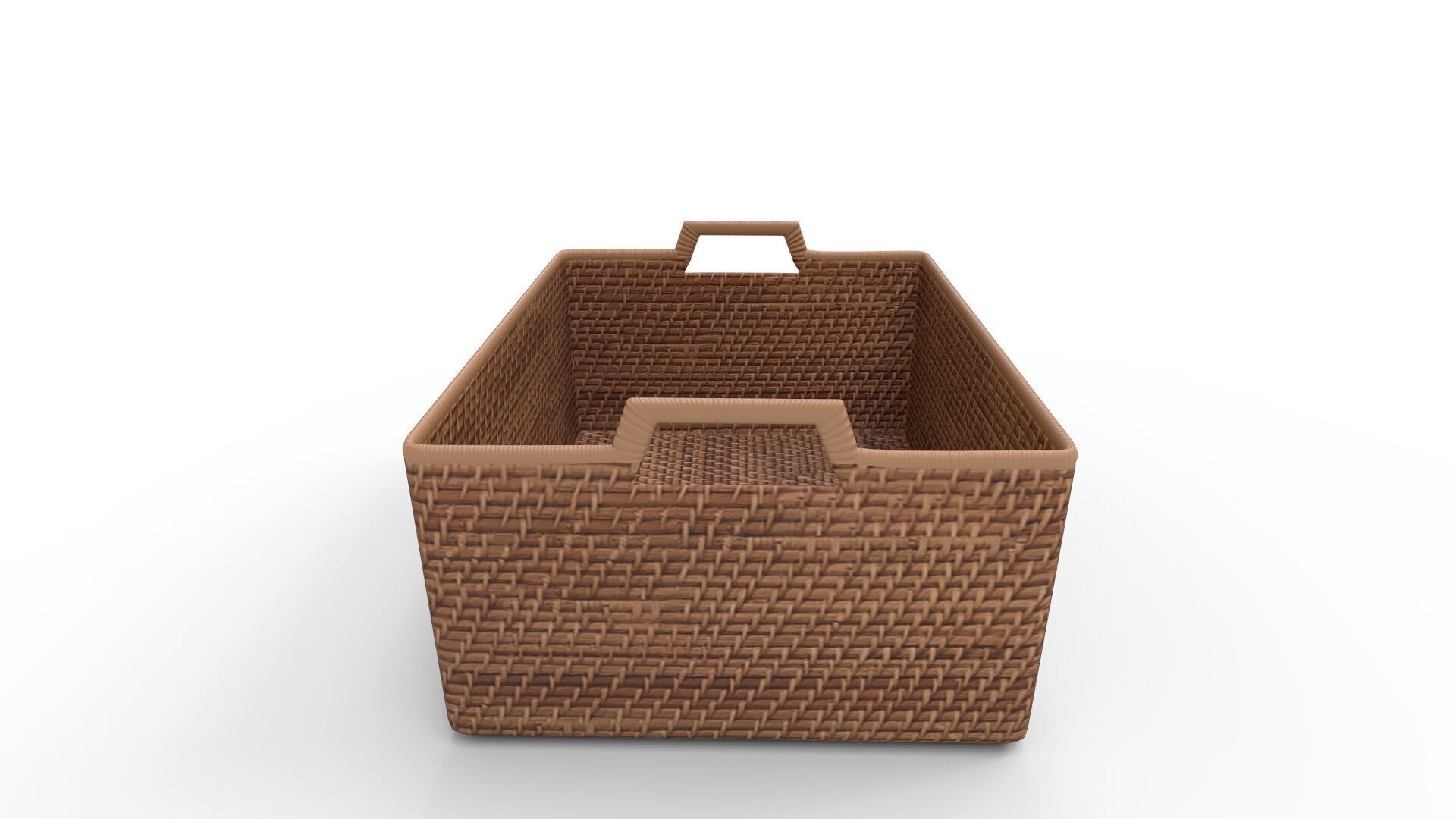 Modern Weave Harvest Basket 3D model_2