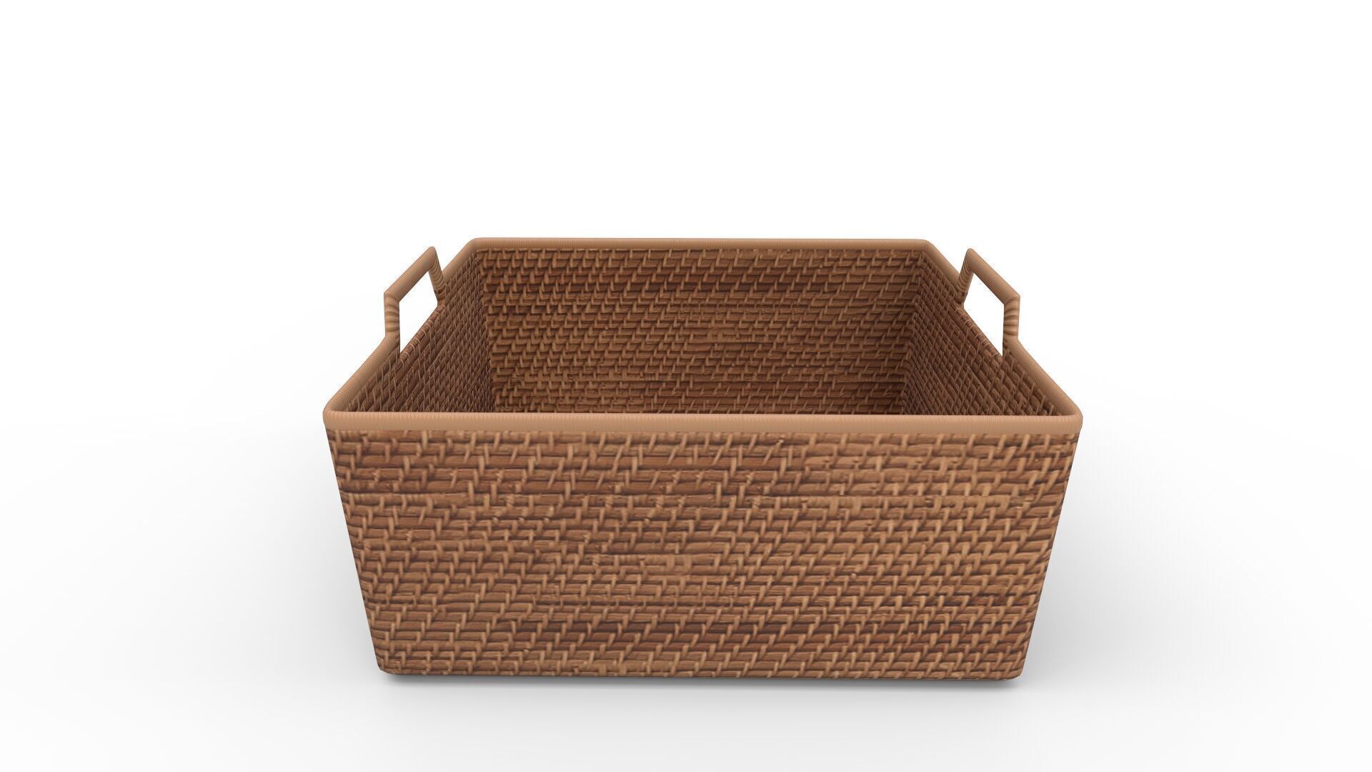 Modern Weave Harvest Basket 3D model_5
