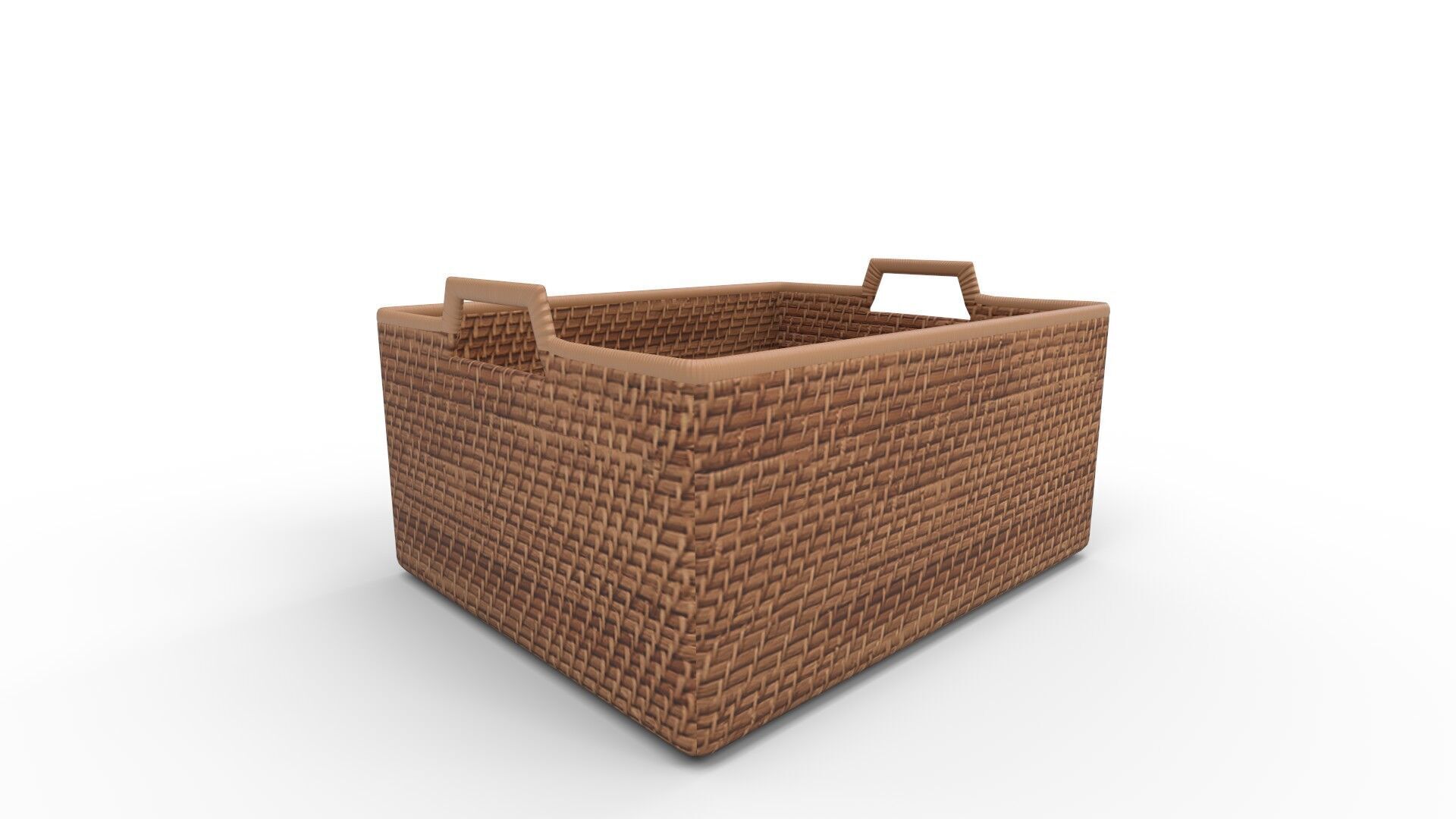 Modern Weave Harvest Basket 3D model_8
