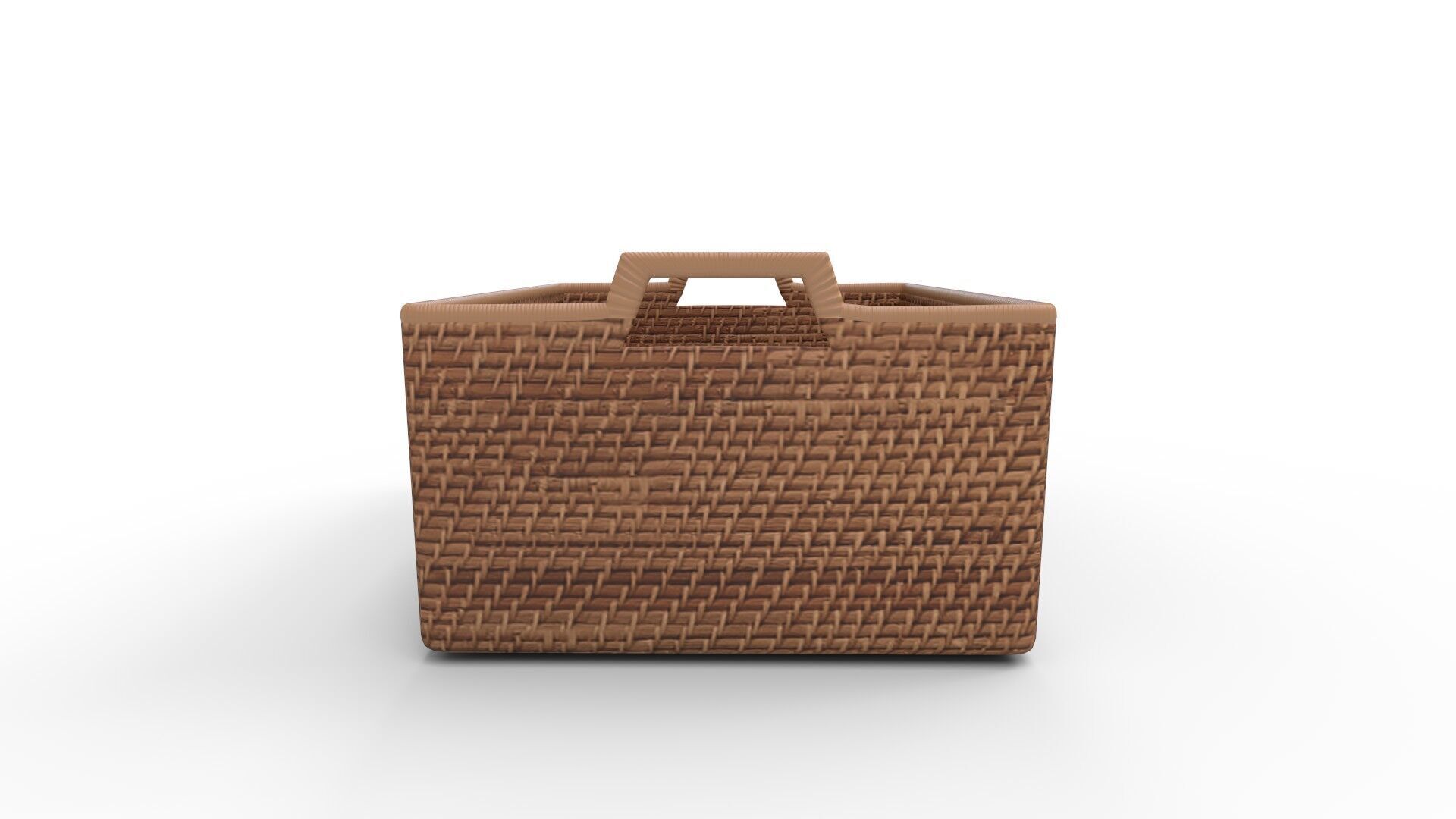 Modern Weave Harvest Basket 3D model_10