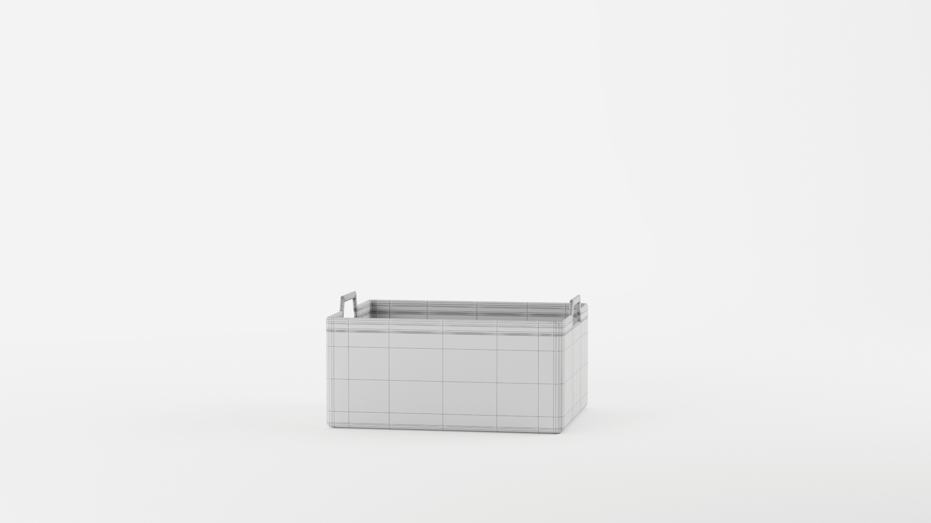 Modern Weave Harvest Basket 3D model_3