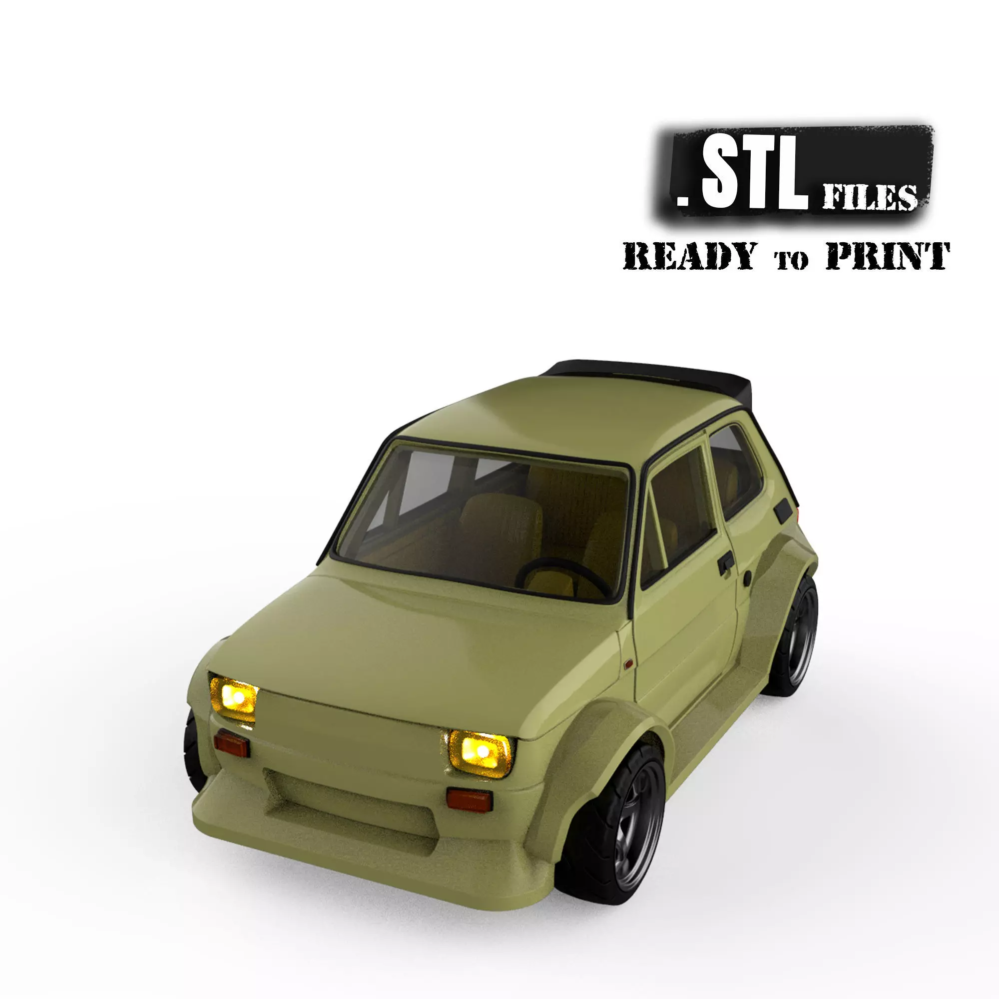 3D printable STL Polski Maluch 126p Wide body tuning   3D print model_0