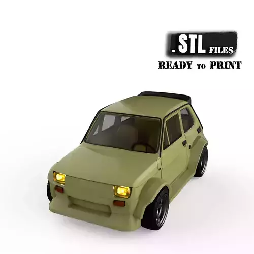 3D printable STL Polski Maluch 126p Wide body tuning   3D print model