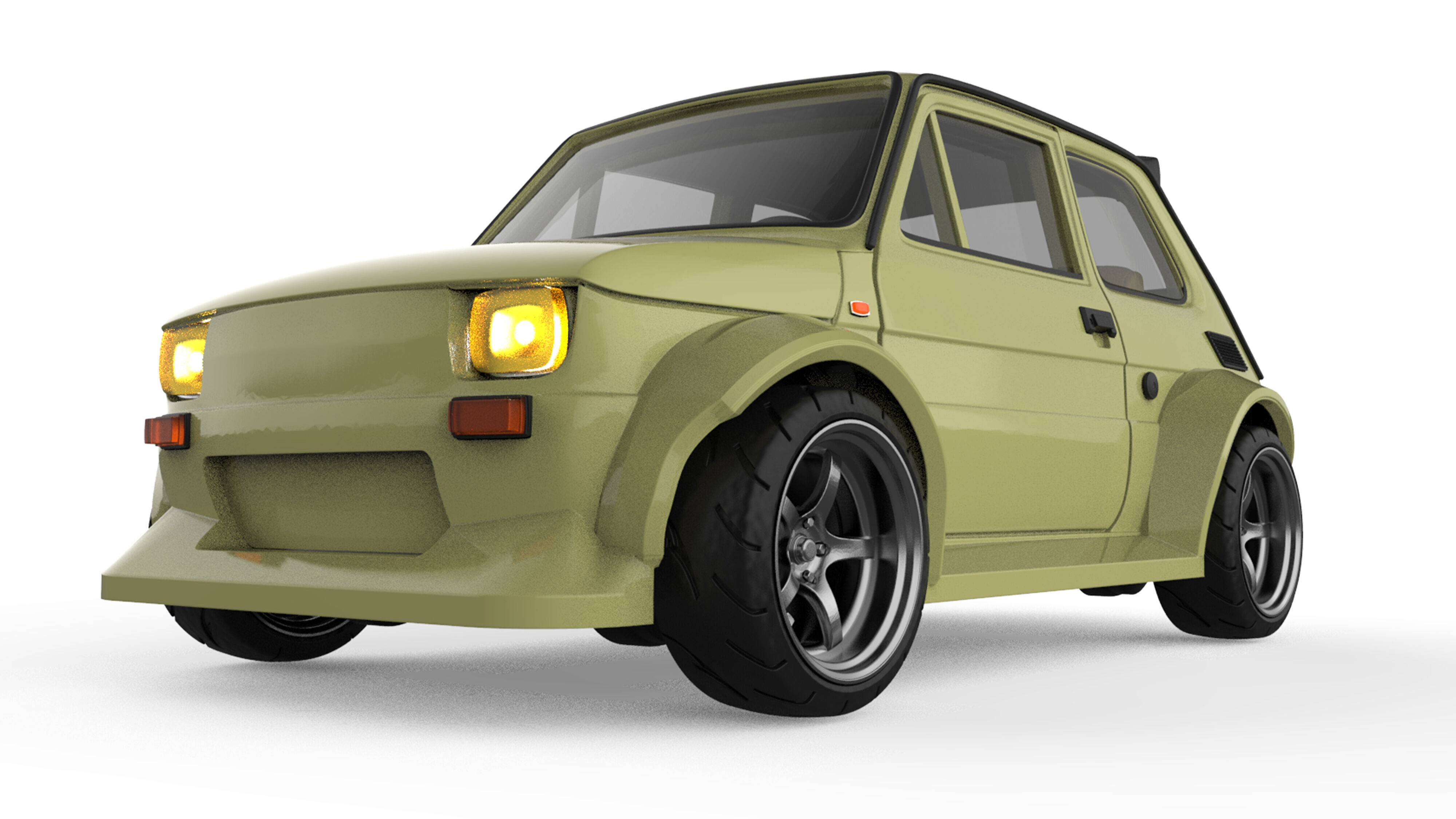 3D printable STL Polski Maluch 126p Wide body tuning   3D print model_4